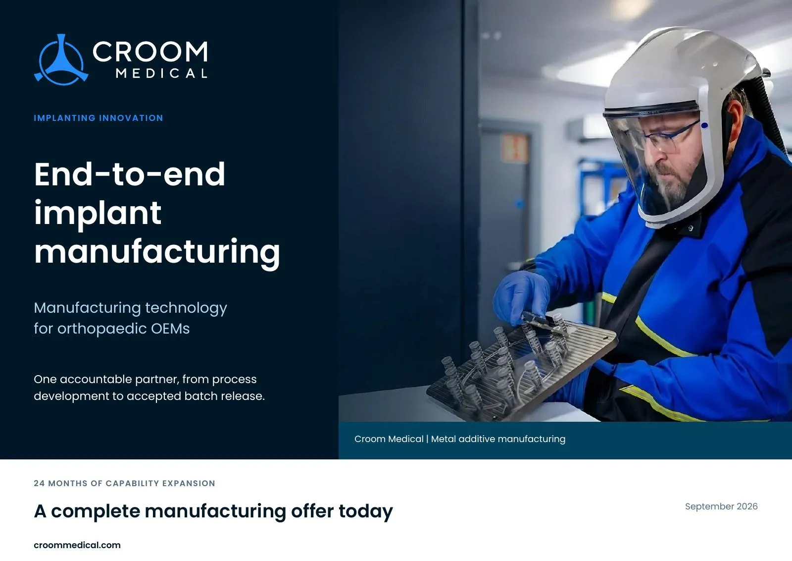 Croom Medical OEM capabilities: end-to-end implant manufacturing